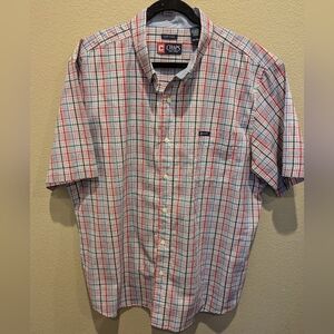 Chaps XXL Red & Blue Short Sleeve Shirt